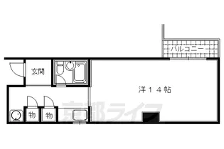 京都府京都市下京区松原通烏丸東入ル俊成町【マンション】の間取り