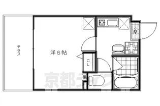 Vine Oak Chieno【1階】の間取り