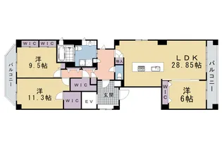 アウスレーゼ下鴨【4階】の間取り