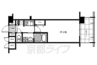 APEX京都御所西【3階】の間取り