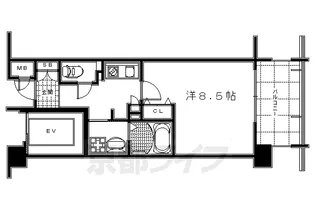 APEX京都御所西【203号室】の間取り