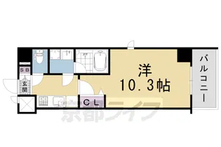 アスヴェル京都御所前Ⅲ【2階】の間取り