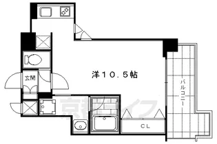 アスヴェル京都御所前Ⅲ【501号室】の間取り