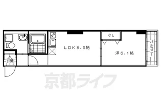プリモフィオーレ室町【401号室】の間取り