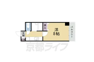 レジデンスじゅらく【403号室】の間取り