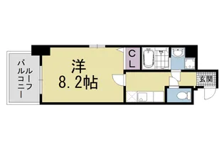 ビレイユ眞英烏丸五条【801号室】の間取り