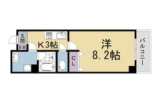 京都府京都市下京区大宮通高辻下ル高辻大宮町【マンション】の間取り