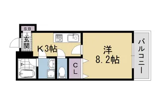 コージハイツ大宮【401号室】の間取り