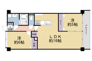 アビターレ室町【201号室】の間取り