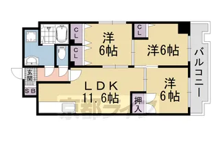 ミルウィンドウ【2階】の間取り