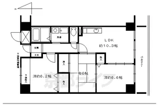 グランベール壬生【3階】の間取り