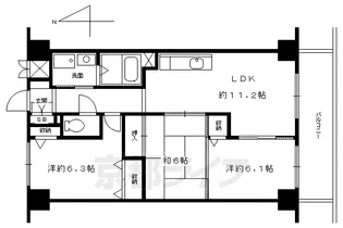 グランディール堀川【2階】の間取り