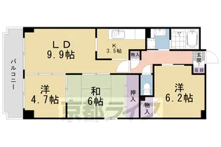 MNS千本【602号室】の間取り