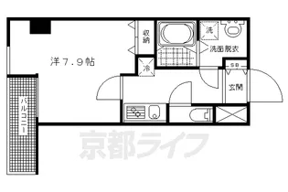 e.ze.御所南Ⅱ【3階】の間取り