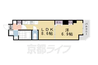 ボナール レーブ【1005号室】の間取り