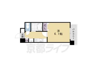 スワンズ京都二条城北【2階】の間取り