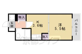 ライオンズマンション京都三条大宮【404号室】の間取り