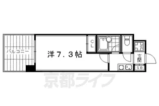 サンシティ四条西洞院【213号室】の間取り