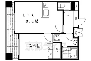 サンシティ四条西洞院【9階】の間取り