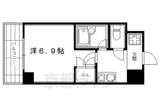 サンシティ四条西洞院【8階】の間取り