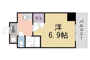 サンシティ四条西洞院【5階】の間取り