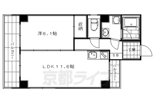 シャトー・ル・ロシェ【6階】の間取り