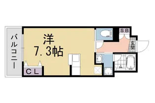 「アベニューサイド五条」【5階】の間取り