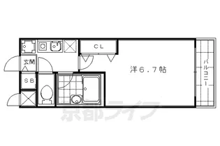 井筒ホームズ河原町【507号室】の間取り
