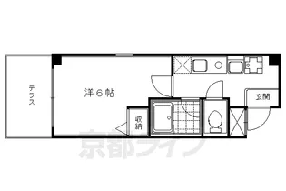 京都府京都市中京区押小路通柳馬場西入竹屋町【マンション】の間取り