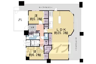 ユニハイム四条大宮駅前【1507号室】の間取り