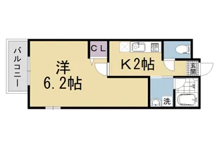 ハイム河原町【201号室】の間取り