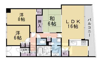 京都府京都市中京区清水町【マンション】の間取り