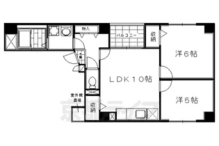 プリムローズ四条【301号室】の間取り