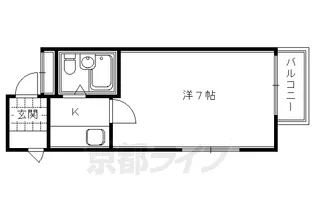 京都府京都市中京区丸太町通車屋町東入ル光リ堂町【マンション】の間取り