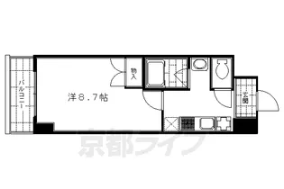 マインズ・コム四条大宮【6階】の間取り