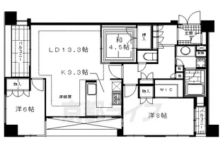 アスティミア御池東洞院通【4階】の間取り