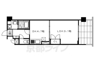 ベラジオ富小路【4階】の間取り