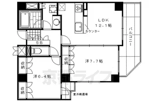アバンエスパス烏丸御池【501号室】の間取り