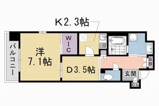 アスヴェル京都烏丸五条【2階】の間取り