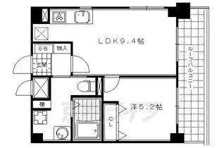 ORYZA三条西洞院【702号室】の間取り