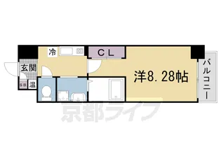 ファーストコート五条新町【7階】の間取り