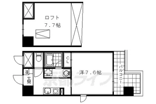 ファーストコート五条新町【8階】の間取り