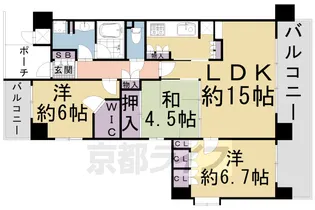 藤和シティホームズ烏丸五条【904号室】の間取り