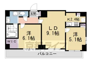 京都府京都市下京区小泉町【マンション】の間取り