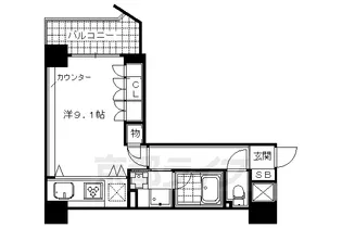 ライオンズ京都四条烏丸レジデンス【4階】の間取り