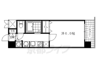 プレサンス京都三条響洛【5階】の間取り