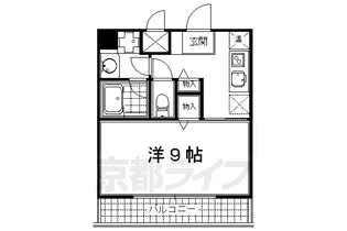 AMI四条烏丸【3階】の間取り