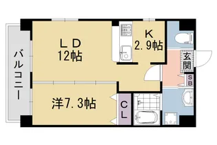 京都府京都市下京区材木町【マンション】の間取り