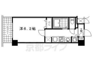 プレサンス京都鴨川彩華【4階】の間取り