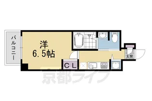プレサンス京都鴨川彩華【6階】の間取り